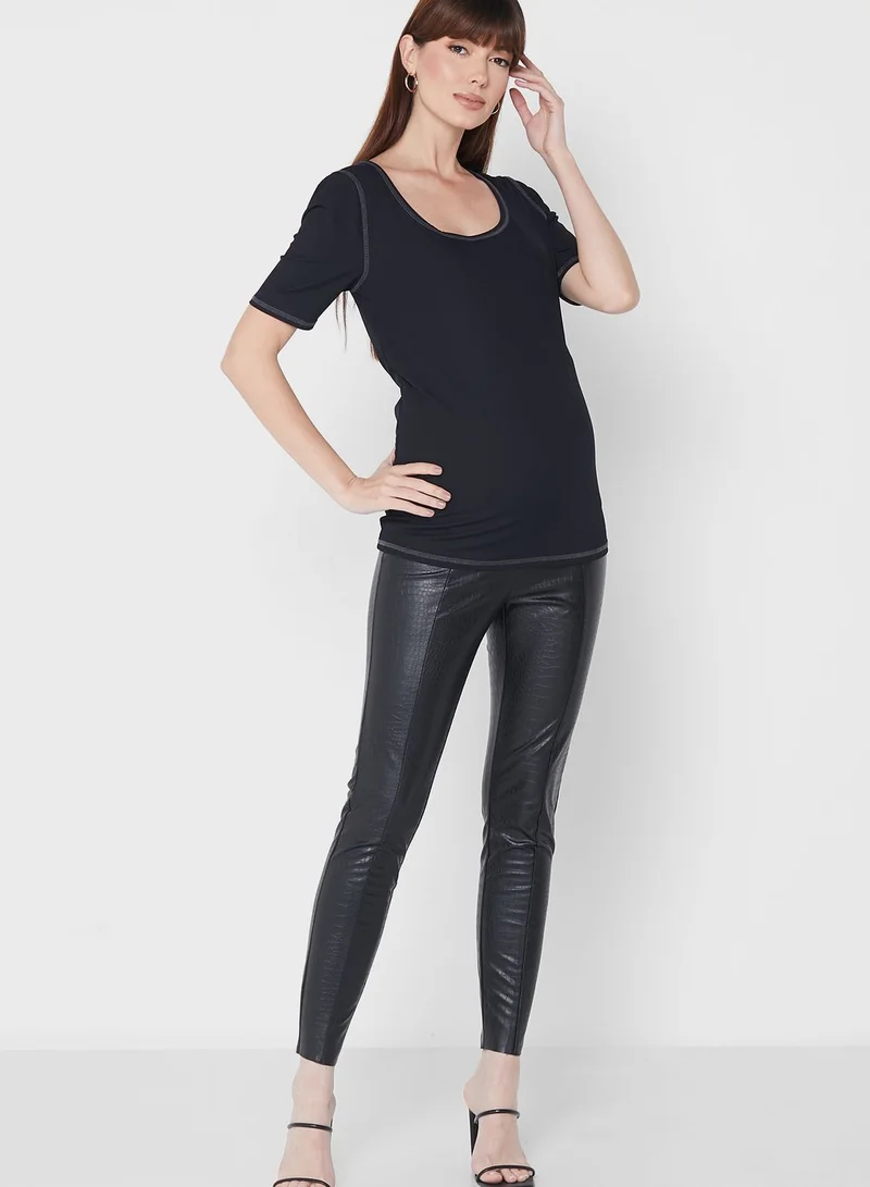 Topshop Maternity Faux Leather Trousers