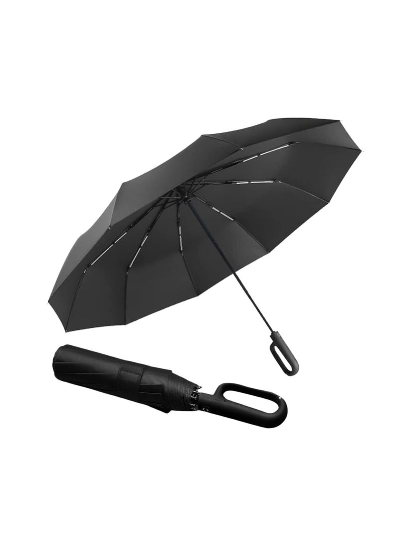 Generic - Extra Large Windproof 54'' Golf Umbrella - Automatic Open/Close, Lightweight & Portable, UV Protection & Rain Shield, Ideal for Outdoor Use with Convenient Carabiner Handle. - Image 1