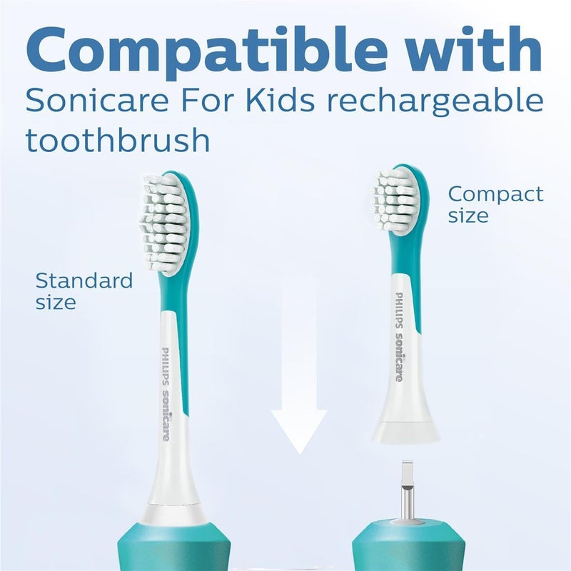 Philips Sonicare for Kids Original Compact Sonic Toothbrush Heads for 3YearOld Kids 4 Unit Pack in Blue Model HX603433 - Image 5