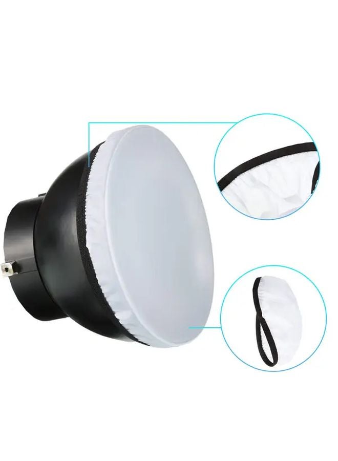 7 Inch White Universal Soft Light Diffuser Polyamide Film Photography Flash Cover - Image 4
