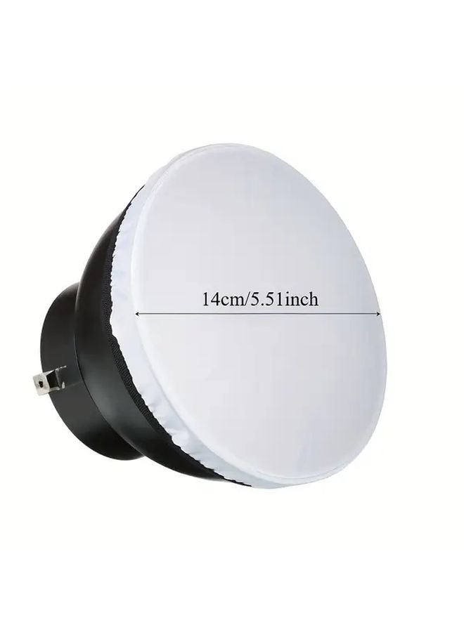 7 Inch White Universal Soft Light Diffuser Polyamide Film Photography Flash Cover - Image 3