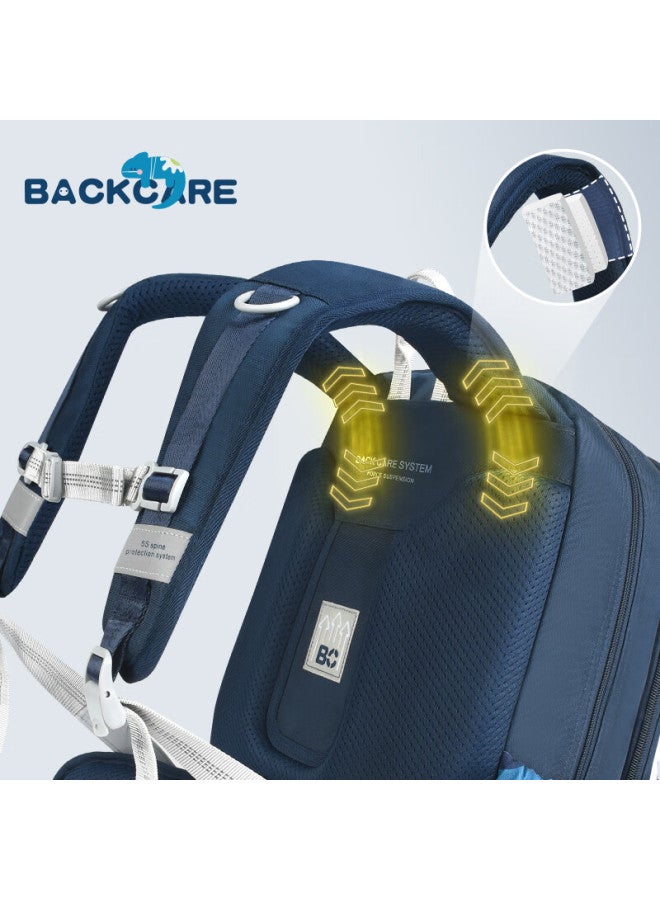 Back Care First Grade Schoolbag For Female Students, Extra Large Capacity, Lightweight, Spine-protecting, Children's Backpack B24-160d - Image 4