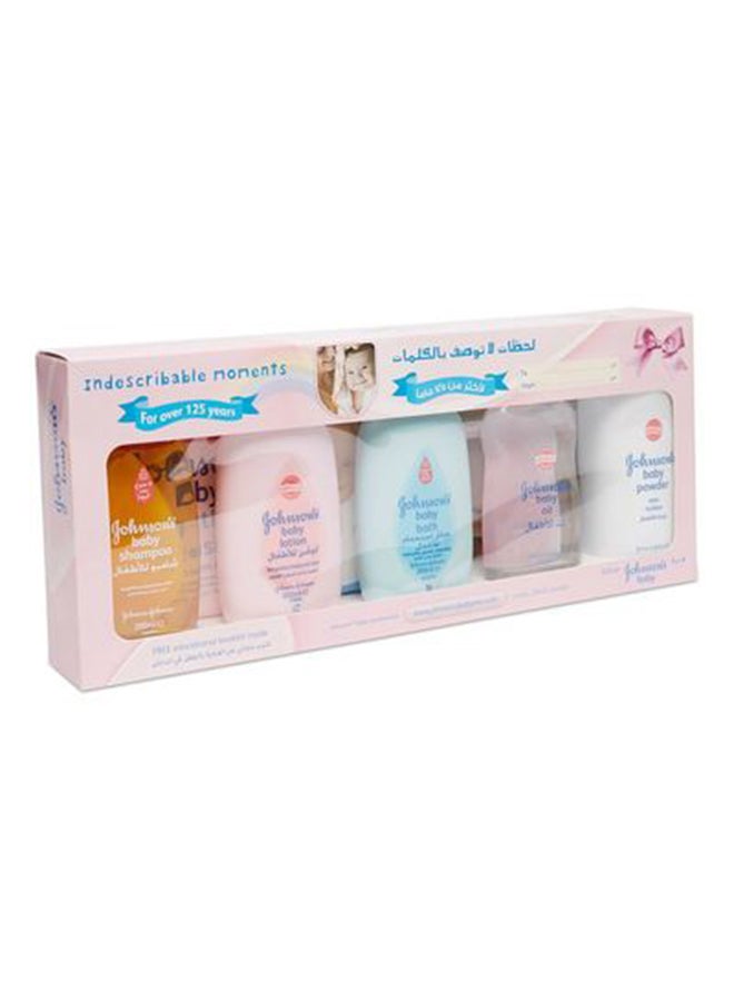 Johnson's Pack Of 5 Indescribable Moment New Baby Grooming Essential Kit Gift Box - Image 1