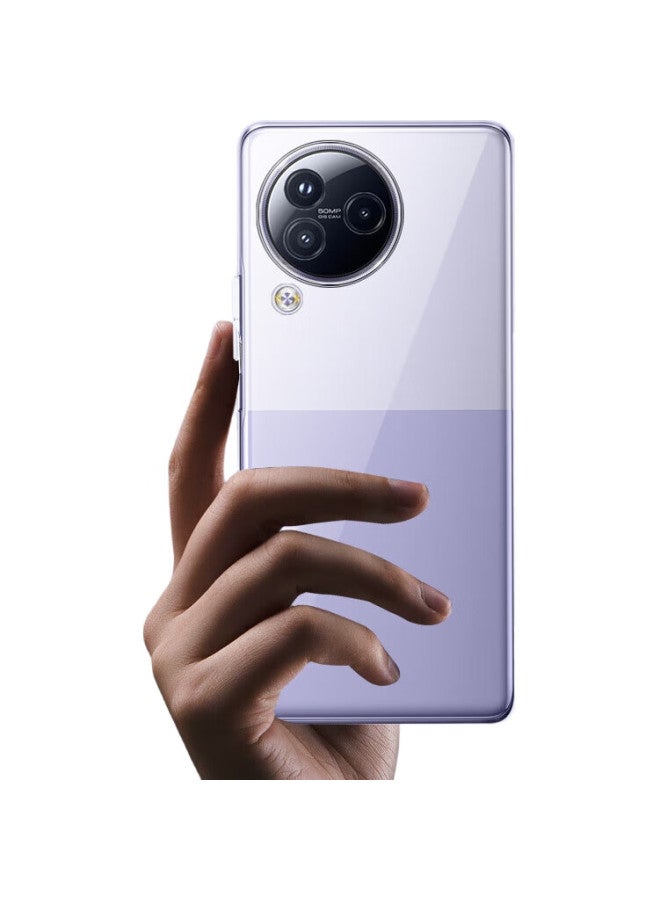 Freeson Slim Full Protection Anti-Drop Clear Tpu Soft Case For Xiaomi Civi 3 (With 2-In Ring Holder And Lanyard) Transparent - Image 1