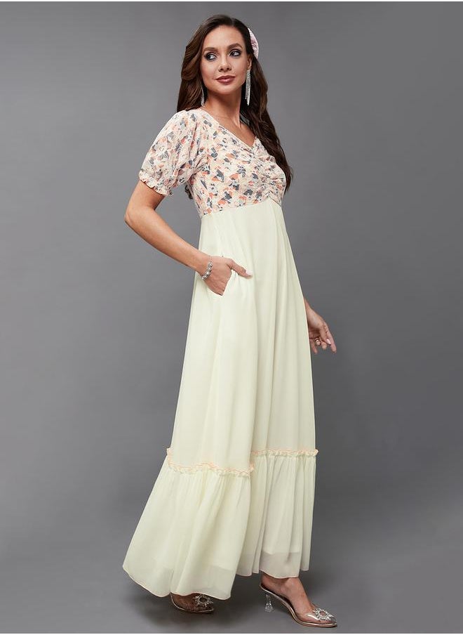 Styli Floral Bodice Maxi Dress  - Image 4