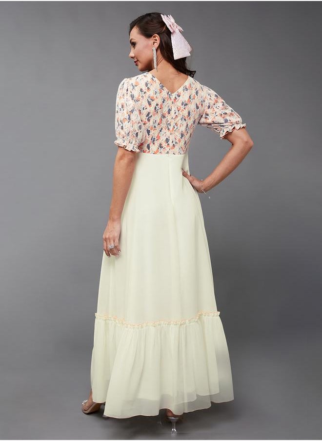 Styli Floral Bodice Maxi Dress  - Image 5