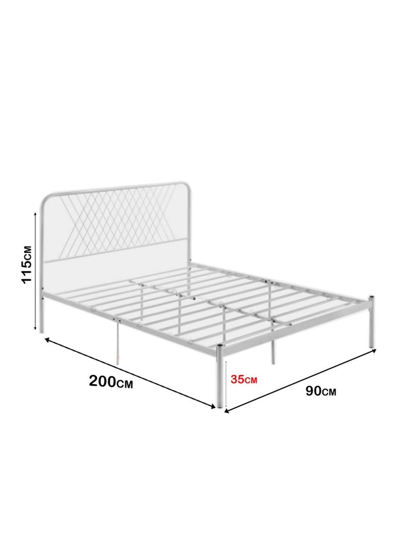 Living Steel Bed With Thick Steel Base 200*90*115cm  - Image 2