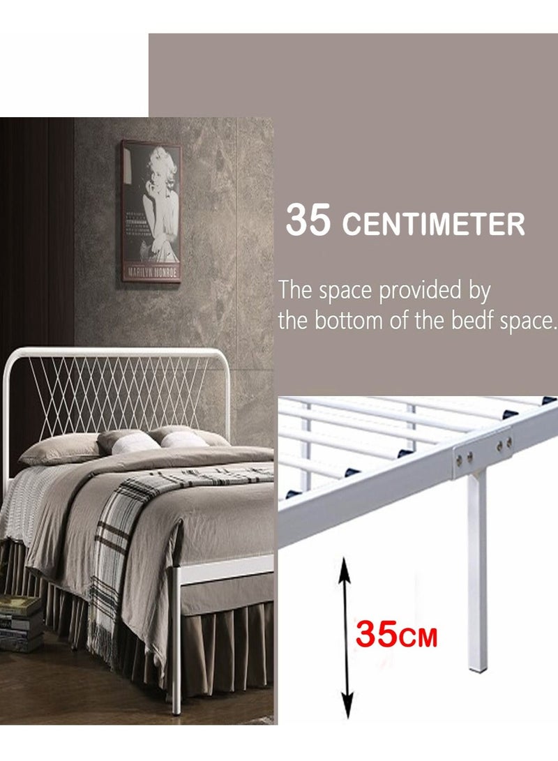 Living Steel Bed With Thick Steel Base 200*90*115cm  - Image 4