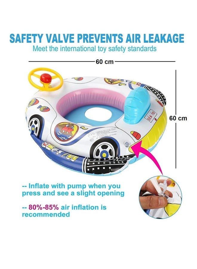 Brand Conquer Swimming Tube for Kids Baby Swimming Tube Safe Anti-flip Inflatable Swimming Floats for Kids Swimming Pool Tube Swimming Ring Baby Float (Swimming Tube Blue) - Image 5