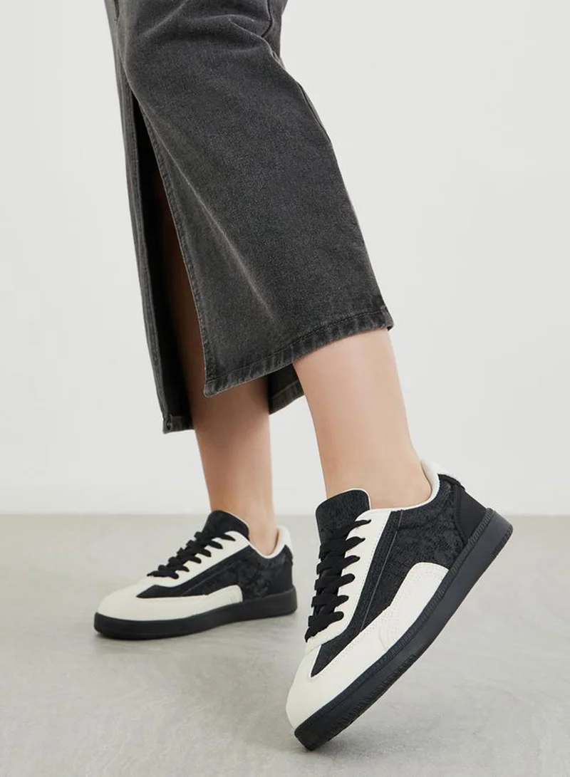 Styli Active Color Block Lace Up Sneakers