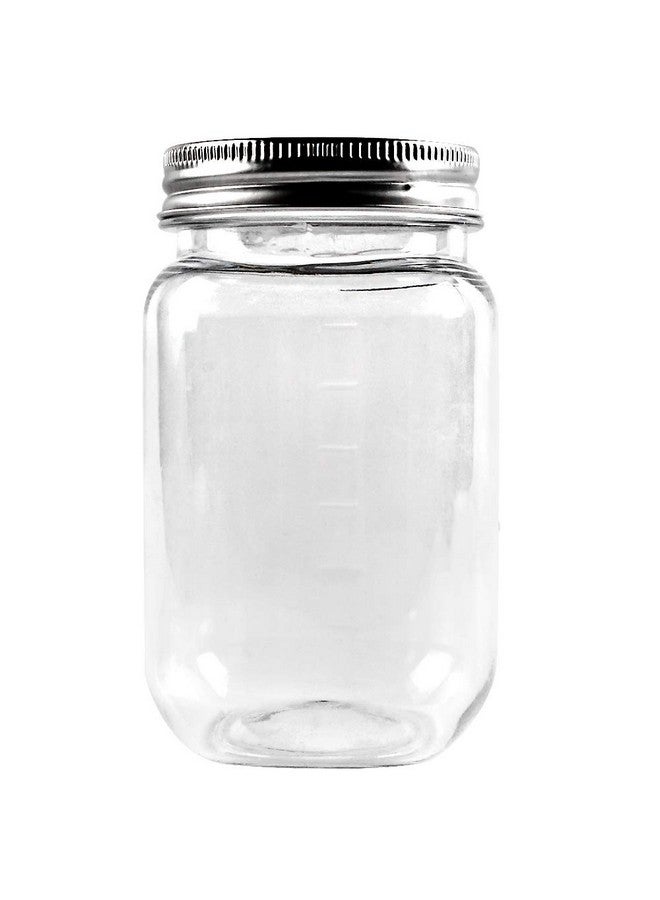 novelinks 16 Ounce Clear Plastic Jars Containers With Screw On Lids - Refillable Round Empty Plastic Slime Storage Containers for Kitchen & Household Storage - BPA Free (20 Pack) - Image 1