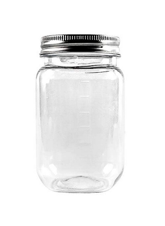 novelinks 16 Ounce Clear Plastic Jars Containers With Screw On Lids - Refillable Round Empty Plastic Slime Storage Containers for Kitchen & Household Storage - BPA Free (20 Pack) - Image 3