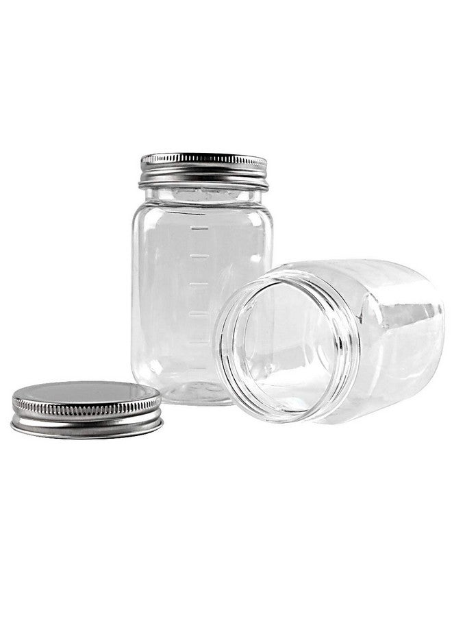 novelinks 16 Ounce Clear Plastic Jars Containers With Screw On Lids - Refillable Round Empty Plastic Slime Storage Containers for Kitchen & Household Storage - BPA Free (20 Pack) - Image 4