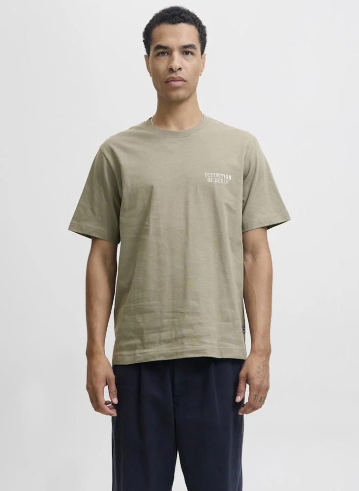 JACK & JONES Printed Crew Neck T-Shirt