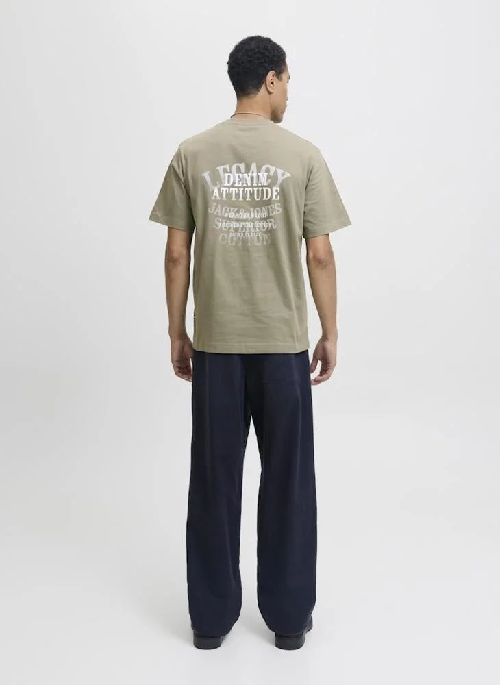 JACK & JONES Printed Crew Neck T-Shirt