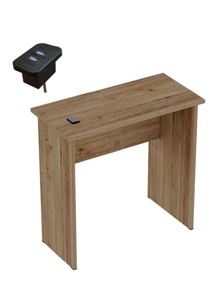 Mahmayi Mahmayi Modern Study Table with BS02 Desktop Socket with USB A/C Port, Modern Executive Desk for Office, Home, Schools, Laptop, Computer Workstation Table- Truffle Davos Oak - Image 1