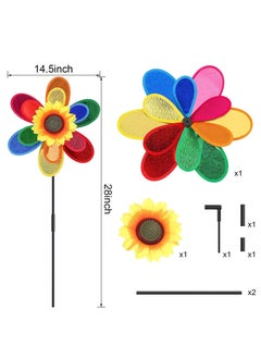 Garden Wind Spinners, Sunflower Windmills Lawn Decor, Rainbow Pinwheels for Yard and Garden, Outdoor Ornaments Spinner Art Pathway Patio Ornaments, 2PCS - pzsku/Z4666BA3A78AA9072D89AZ/45/_/1723019246/87f4a3ea-8fe6-4d3a-8e0d-30693fb2b10d