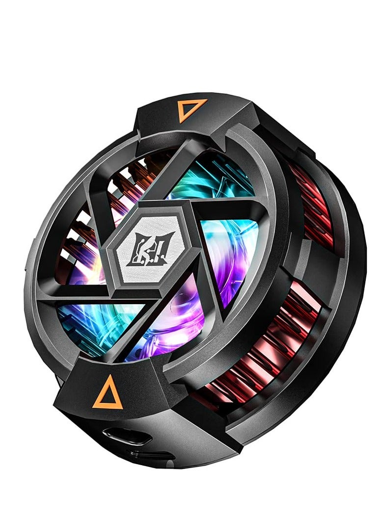 Mobile Phone Cooler Compatible with Magsafe Game Cooler Fan Designed for iPhone 12/13 Series Semiconductor Heatsink for PUBG Game Live StreamingVlog for 4-6.7 inches iOS/Android Without Noise - Image 1