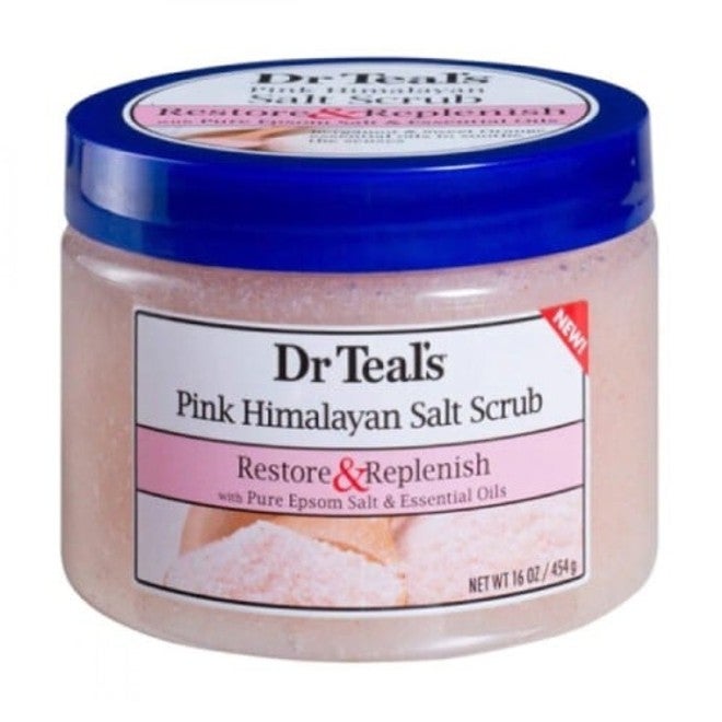 Dr. Teals Dr Teal's Pink Himalayan Salt Body Scrub – Exfoliating 454g - Image 1
