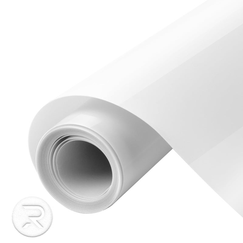 HTVRONT Puff Vinyl Heat Transfer 10 x 6ft White Iron on Vinyl Roll for T Shirts 3D Puff HTV Heat Transfer Vinyl Compatible with Cricut Cutting Machine Easy to Cut Weed Transfer White