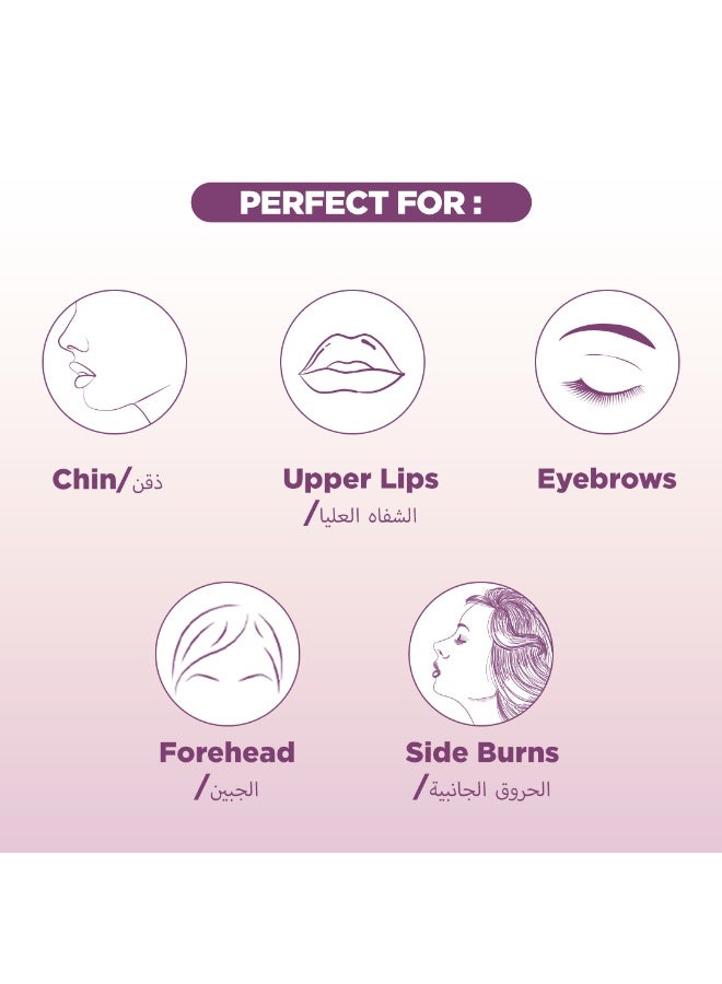 Floren Face & Eyebrow Dual facial razor for women | Dual Blade Razor | 3N | Smooth Skin | German Blades | Easy Precision Shave - Image 4