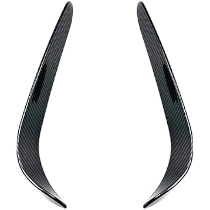 QASULER for Mercedes-Benz, C Class W205 2015-2018 C180 C200 C260 C43 AMG Sport Front Side Air Vent Outlet Cover Trim Intake Hood Splitter Car Bumper Vent Splitter(Carbon Fiber Look) - Image 5