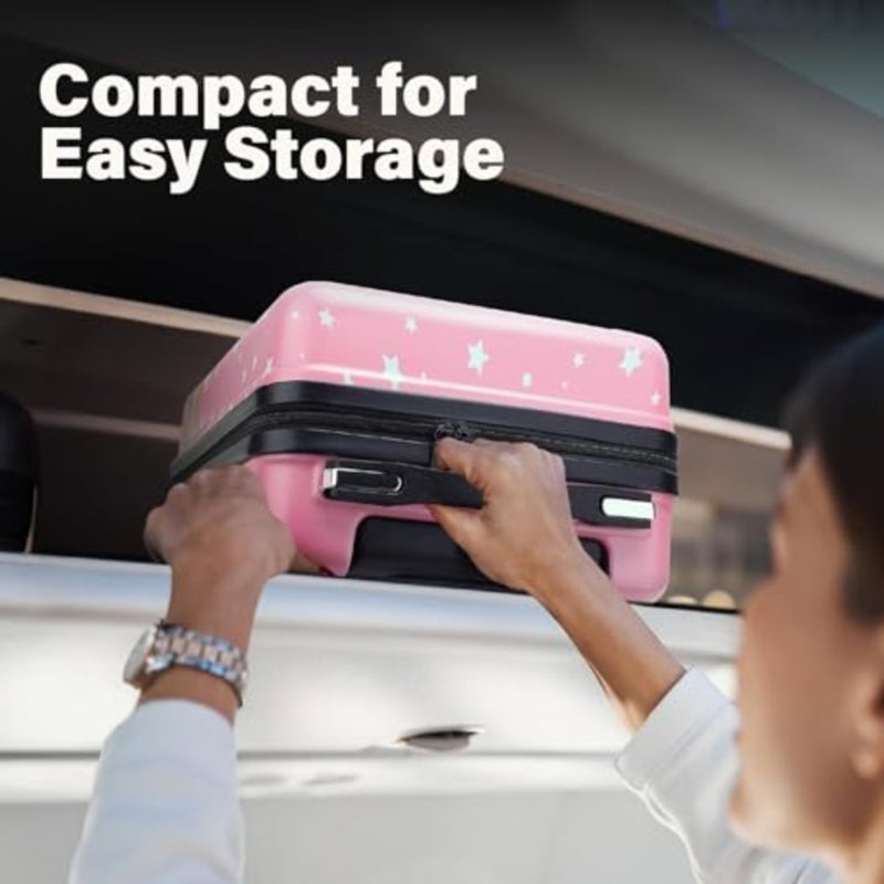 Luggage and Backpack 18" Suitcase with Spinner Wheel Hard Case Travel 13" Backpack Girl Suitcase Set for Travel Supplies Pink - Image 5
