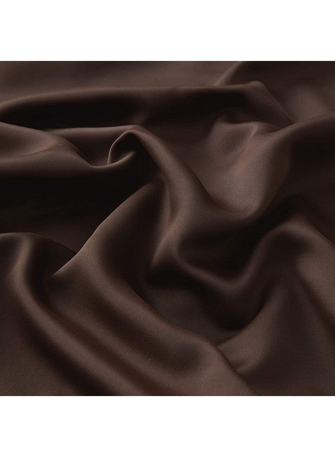 BFAM Store Thermal Insulated 100% Blackout Curtains for Bedroom with White Liner, Double Layer Full Room Darkening Noise Reducing Curtain 2 PC (Chocolate Brown, 7 FT Long) - Image 3