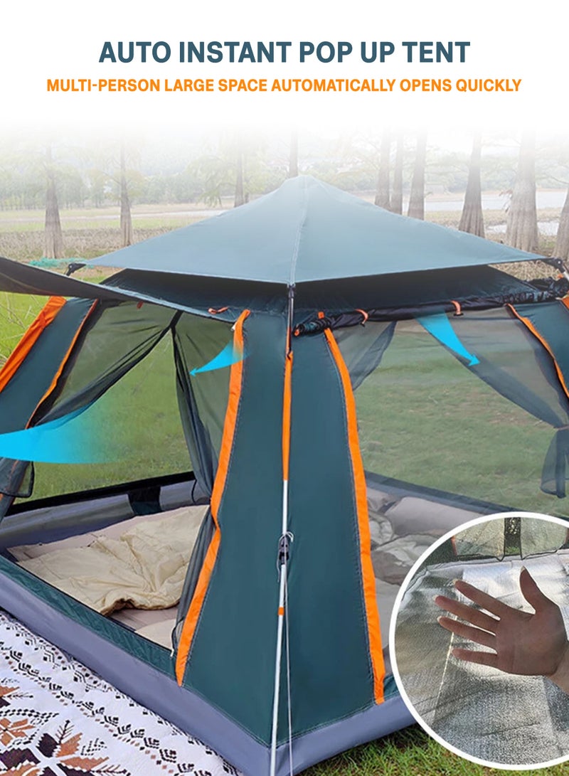 DBLEW Automatic Pop-Up Camping Tent | 3–4 Persons | Waterproof, Ventilated, Easy Setup | 210×210×135 cm - Image 2