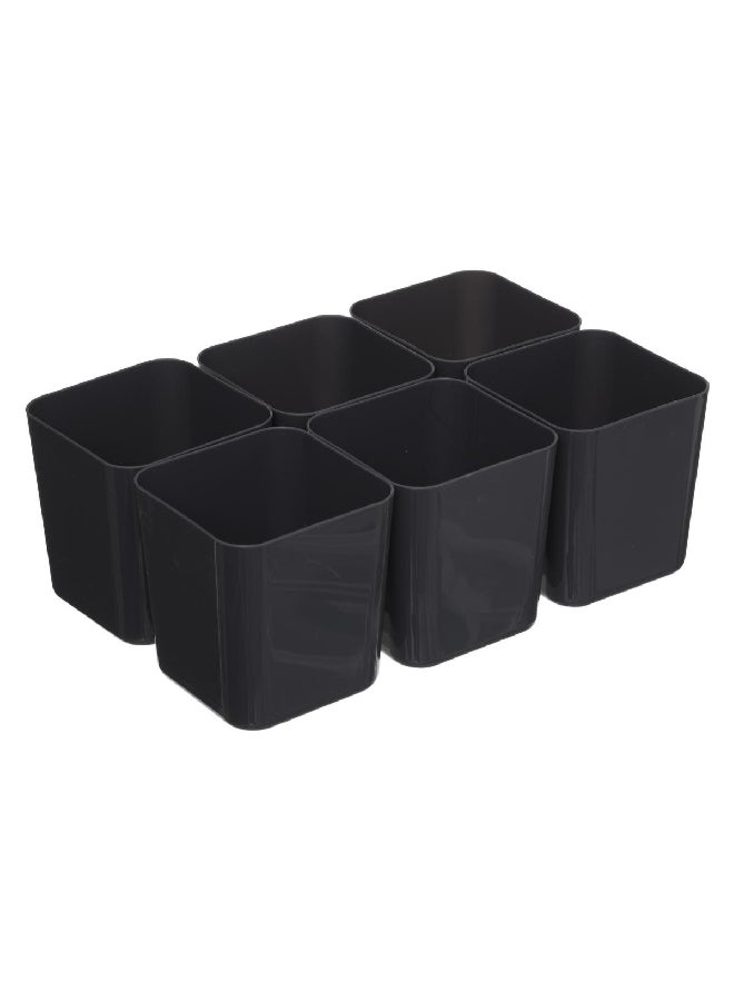 Five Simply Smart Samba Durable Polypropylene Storage Compartment Box Clear and Black 8 L 160431 - Image 5