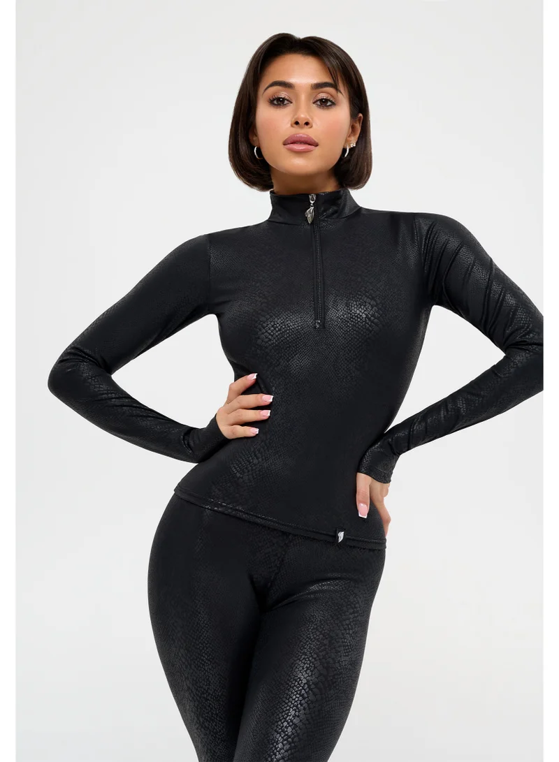 Bona Fide  Rashguard Snake Sport Long Sleeve Gym Top for Women for Women | Best Price UAE