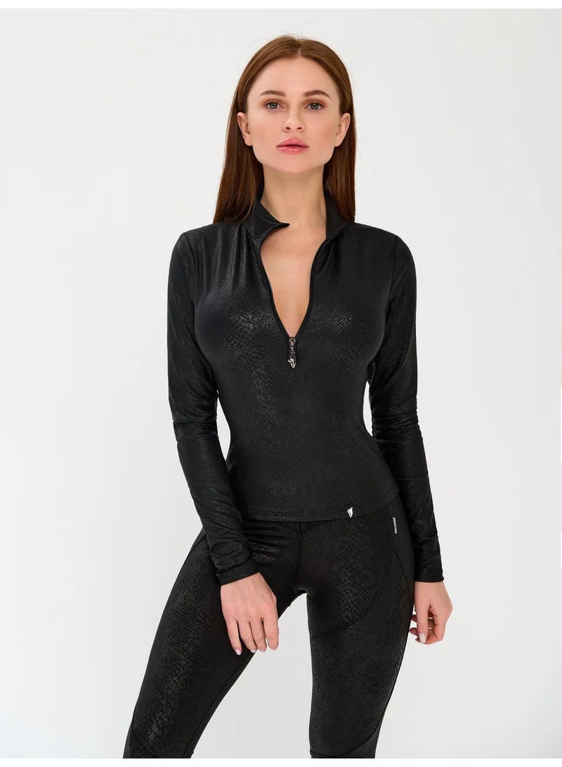 Bona Fide  Rashguard Snake Sport Long Sleeve Gym Top for Women for Women | Best Price UAE
