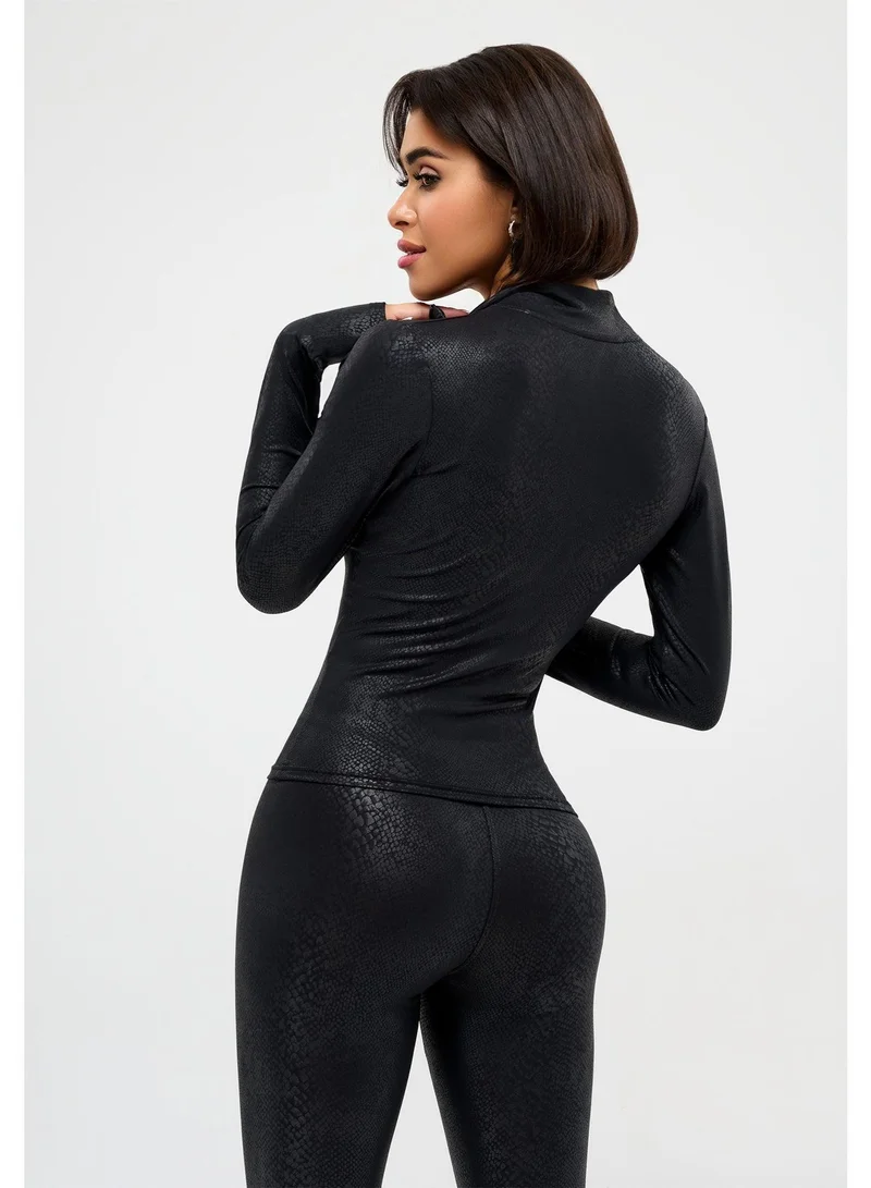 Bona Fide  Rashguard Snake Sport Long Sleeve Gym Top for Women for Women | Best Price UAE