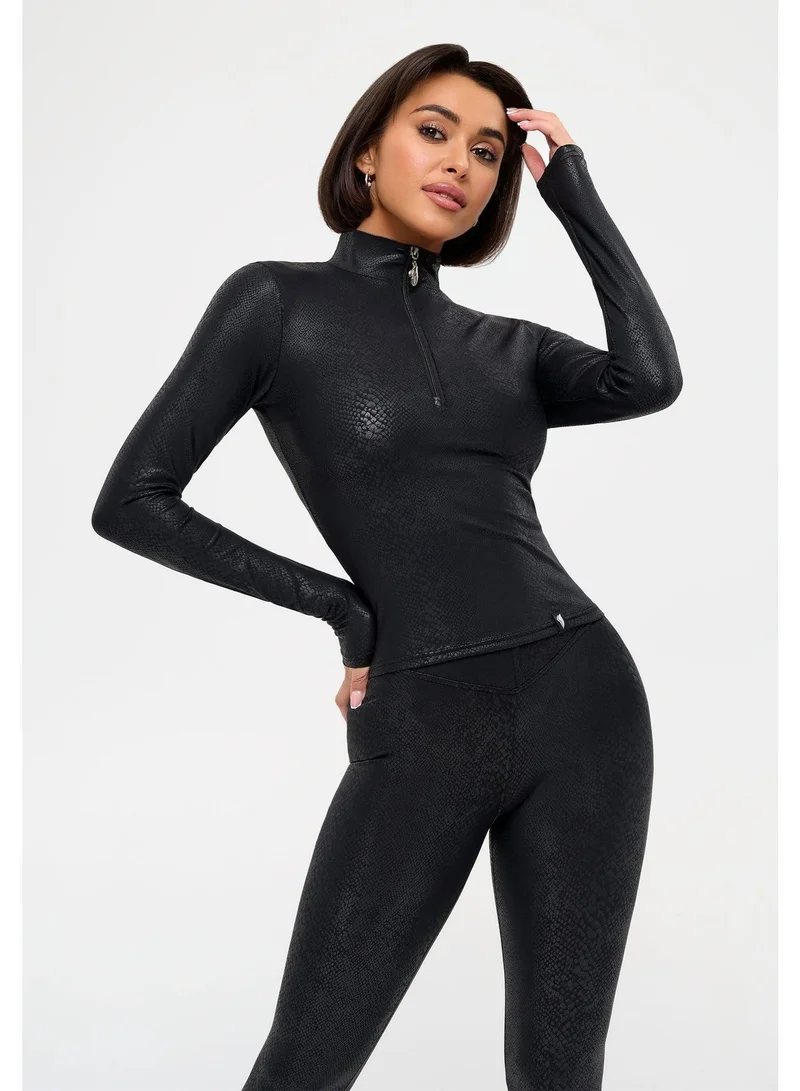 Bona Fide  Rashguard Snake Sport Long Sleeve Gym Top for Women for Women | Best Price UAE