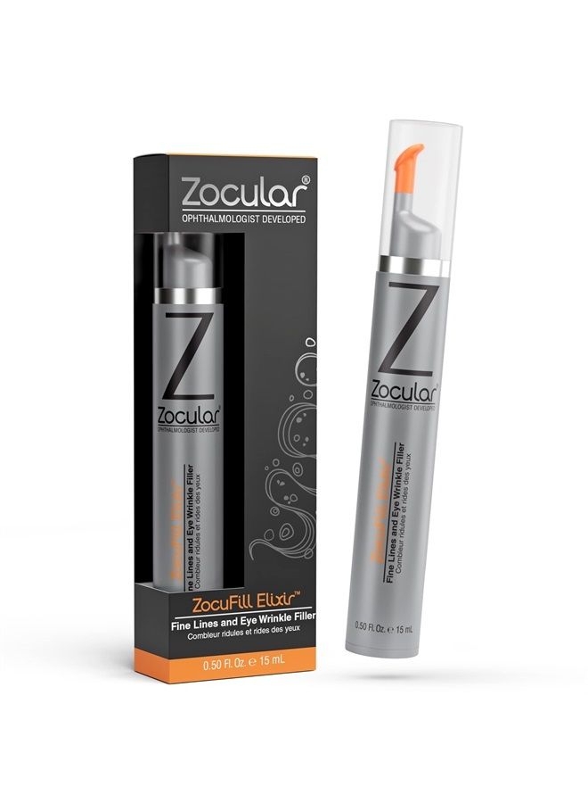 Zocular Zocufill Elixir Eye Gel and Face Serum - Eye Bags Treatment for Women and Men - Reduce the Appearance of Dark Circles, Puffy Eyes, Fine Lines and Wrinkles - Image 1