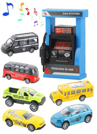 Gas Station Toy with 6 Piece Alloy Pull Back Car Driver Pretend Play Toys with Light and Music Educational Gift Toy for Kids - pzsku/Z466760454F818BABA338Z/45/_/1679660253/fe0b8f59-5d0e-4cf3-bb31-b7abeb1771ad