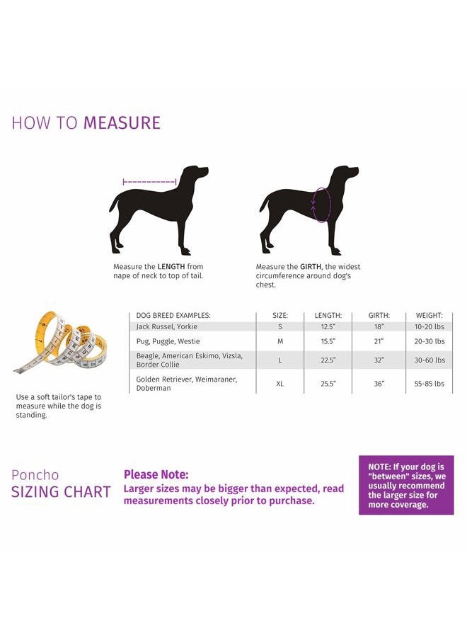 HDE - Dog Raincoat Hooded Slicker Poncho for Small to X-Large Dogs and Puppies Leopard Hearts - M - Image 1