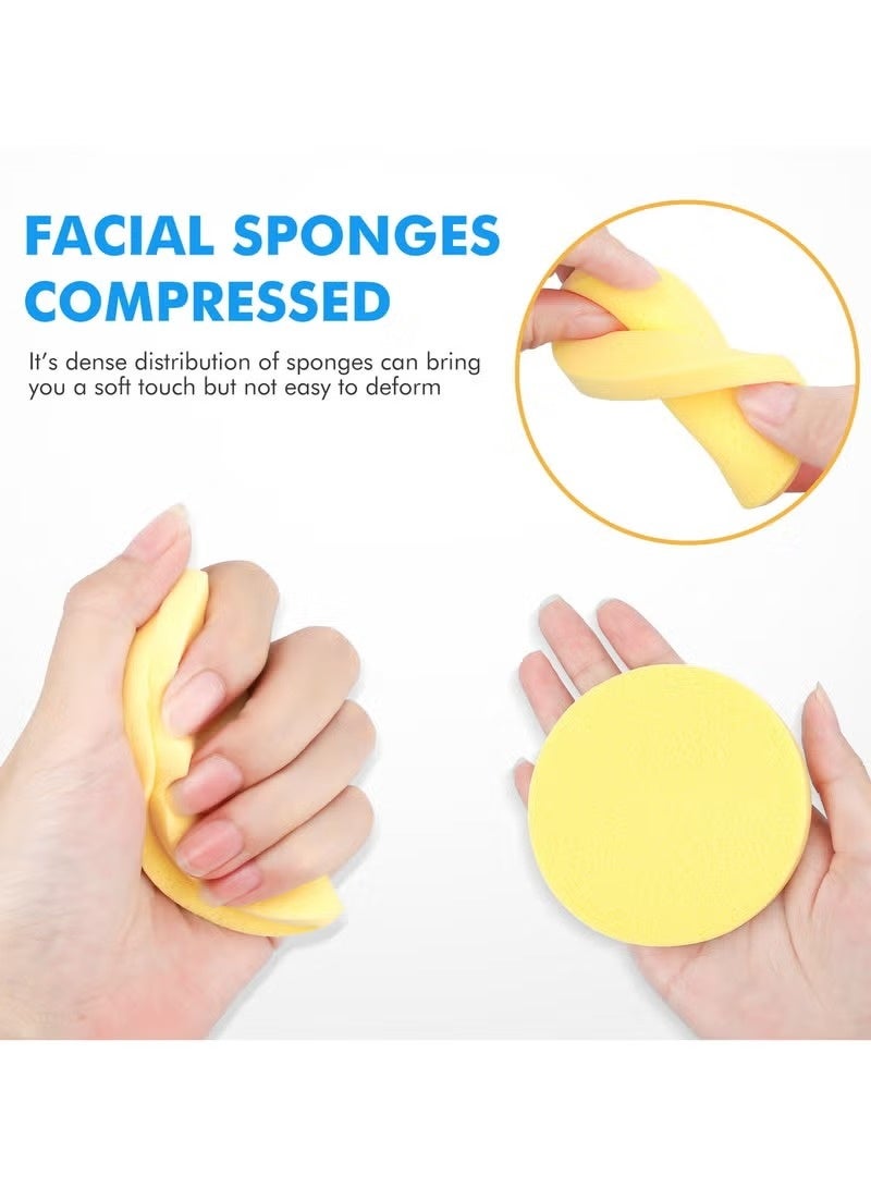 MS.Dear 50Pcs Facial Sponge Compressed, Natural Cellulose Face Sponge, Facial Cleansing Sponge for Estheticians, Expandable Makeup Removal Sponge, Wash Face Sponges for Women,Compressd Exfoliating Removal Sponge for Daily Skincare, Travel and Spa Use - Image 4