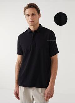 LC WAIKIKI Polo Neck Short Sleeve Men'S Textured T-Shirt  - Image 1