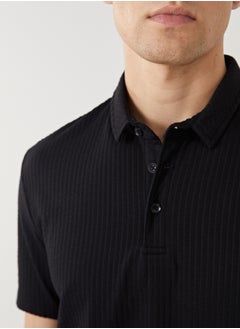 LC WAIKIKI Polo Neck Short Sleeve Men'S Textured T-Shirt  - Image 3