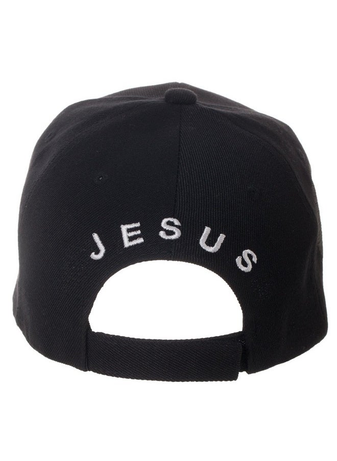 Artisan Owl - God Is Good All The Time With I Love Jesus On Back Baseball Cap - Religious Christian Spiritual Embroidered Hat (Black, Baseball Cap) - Image 1