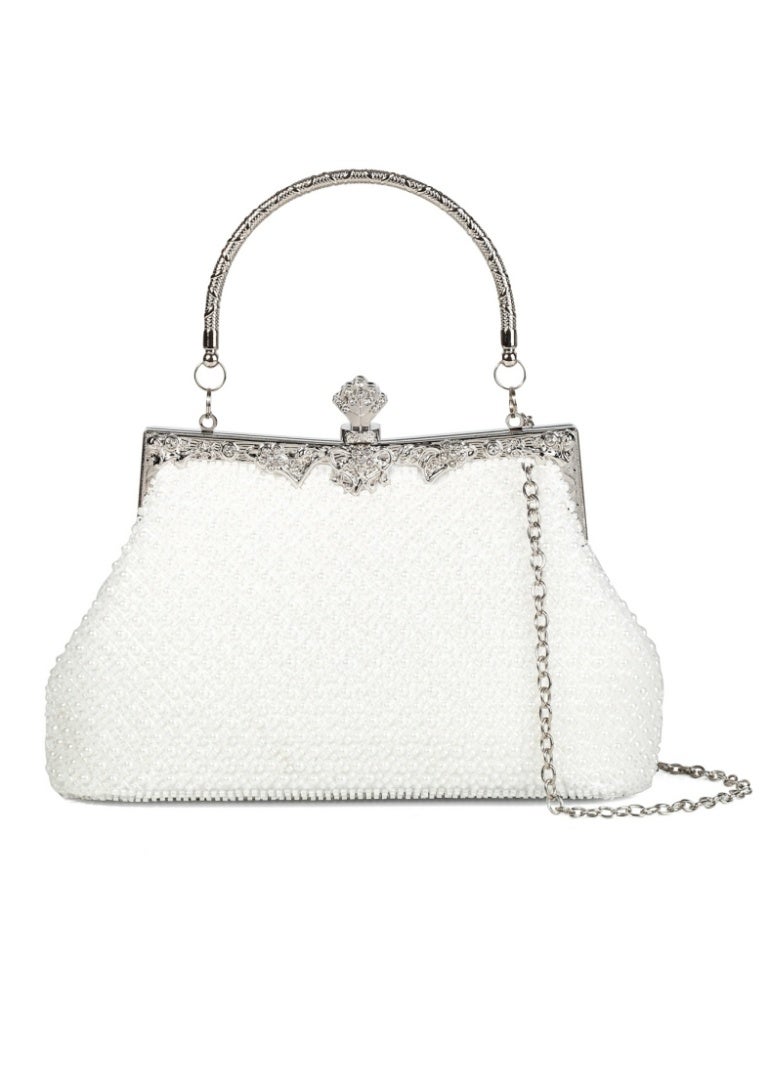 Women's Clutch Evening Bag Womens Vintage Beaded Rhinestone Embroidery Bag Women's Handbag Crossbody Bag Shoulder Bag with Removable Chain Perfect for Weddings, Ramadan, Birthdays,Prom Party,Gift For Woman Girl Mother Teacher - Image 1