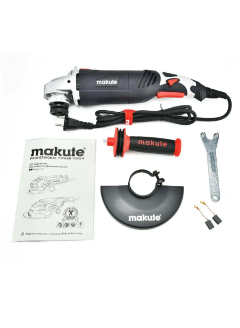 makute 1400W  Angle Grinder with 100mm, 115mm, 125mm Versatile Disc Sizes, 10,800 RPM, M10/M14 Spindle Thread, Shaft Lock System Aluminum Housing - AG007 - Image 2