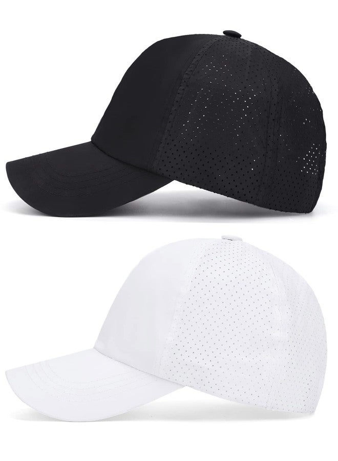 ZTL Women's High Ponytail Baseball Cap Performance Running Hat Quick Dry Mesh Sports Cap Adjustable Unstructured Dad Trucker Hats - Image 3