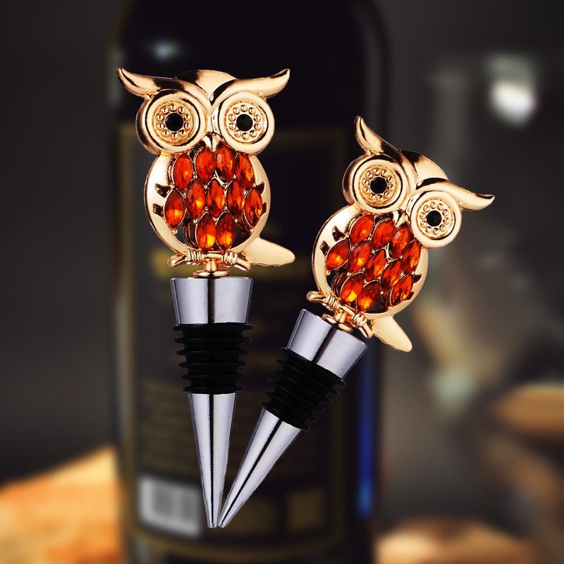 Zinc Alloy Owl Wine Stopper Airtight Seal Decorative Bottle Cork for Home Bar Kitchen - Image 5