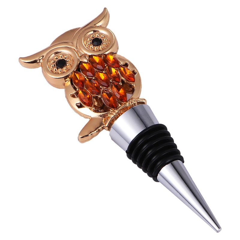 Zinc Alloy Owl Wine Stopper Airtight Seal Decorative Bottle Cork for Home Bar Kitchen - Image 2
