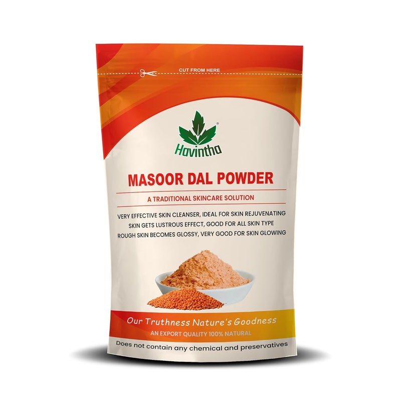 Havintha Masoor Dal Powder Herbal Facewash  Skin Brightener  Cleanser  227 Grams