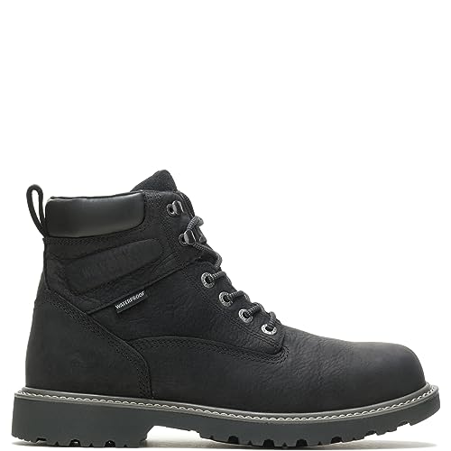 WOLVERINE Men's Floorhand Waterproof Steeltoe 6" Work Boot, Black, 11.5EW - Image 1