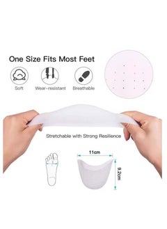 Generic Silicone Gel Toe Caps, Soft Silicone Gel Toe Protectors Covers Toe Caps Metatarsal Pads Ballet Pointe Pads with Forefoot Cushion Ballet Pointe Dance High Heel Shoe Pads, 2 White 2 Orange  - Image 3