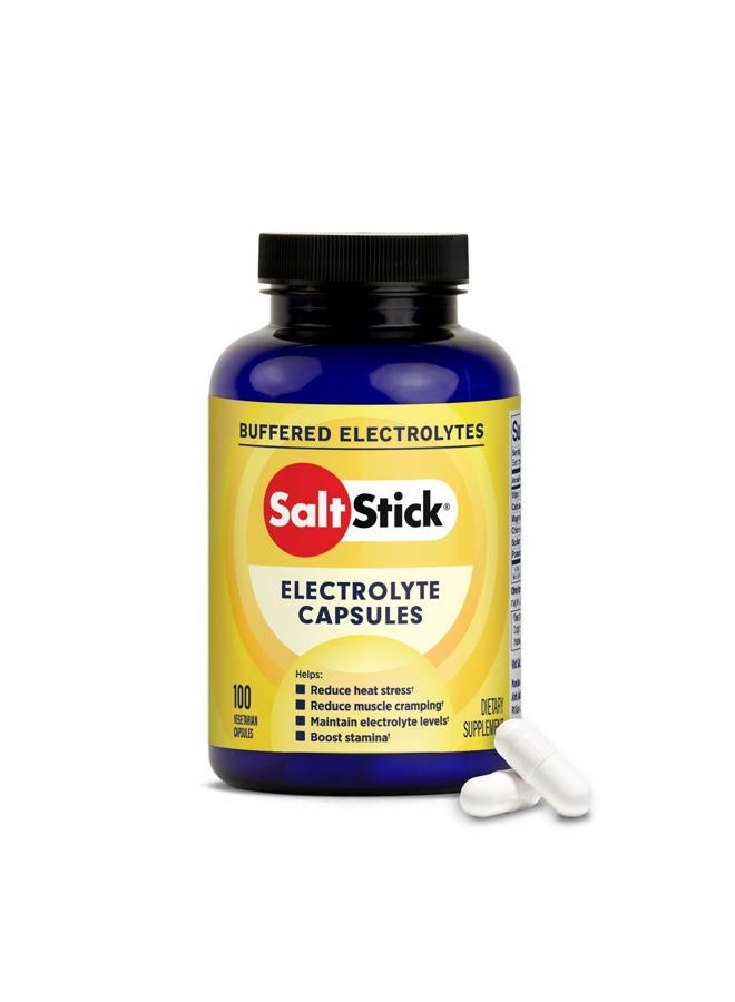 SaltStick Electrolyte Capsules with Vitamin D | Salt Pills with Electrolytes for Running, Endurance Sports Nutrition, Running Supplements | 100 Count Electrolyte Pills - Image 1